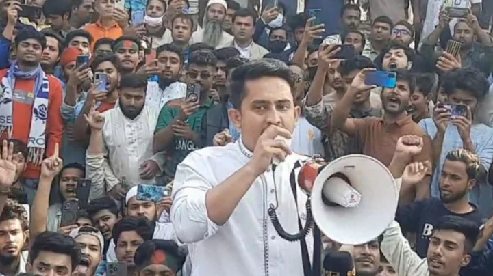 বিক্ষোভ সমাবেশে বৈষম্যবিরোধী ছাত্র-আন্দোলনের সমন্বয়ক সারজিস আলমের কঠোর হুঁশিয়ারি