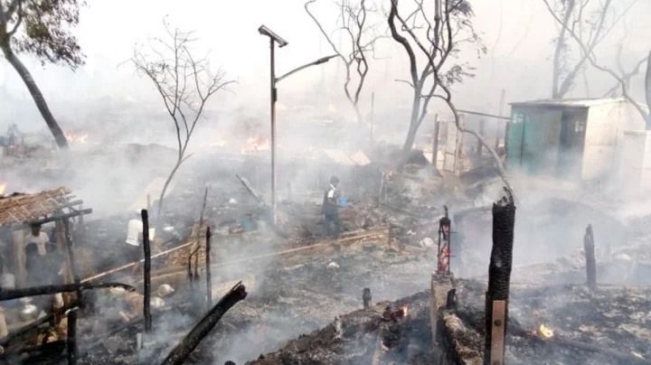 কক্সবাজারে রোহিঙ্গা ক্যাম্পে ভয়াবহ অগ্নিকাণ্ড, তীব্র ক্ষয়ক্ষতি