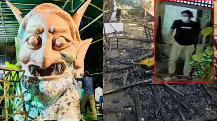 ফ্যাসিবাদের মুখাকৃতিতে আগুন: অভিযুক্ত এখনো অধরা, পুলিশের তদন্তে ধীরগতি