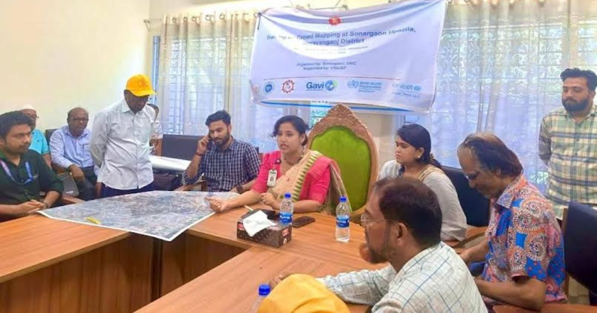 নারায়ণগঞ্জের সোনারগাঁওয়ে ইউনিসেফের সহায়তায় ‘ক্রাউড ম্যাপিং’ প্রশিক্ষণ অনুষ্ঠিত