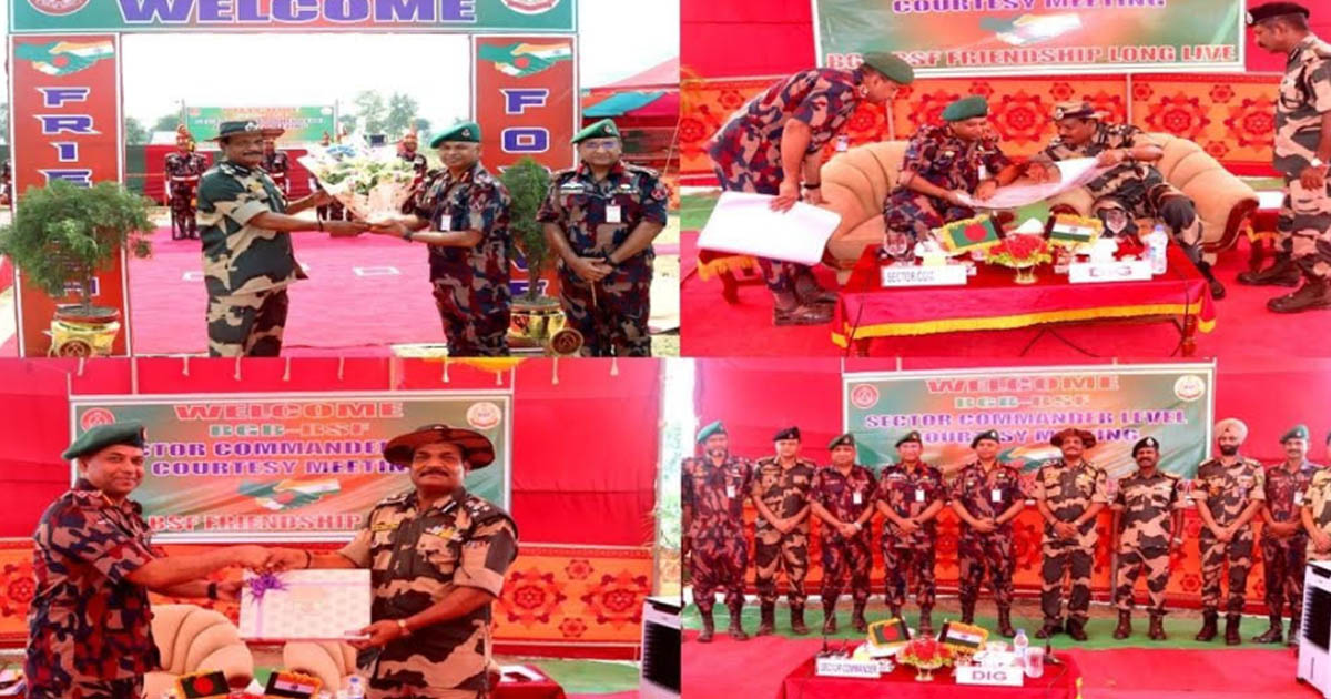 দৌলতপুর সীমান্তে বিজিবি-বিএসএফ সেক্টর কমান্ডার পর্যায়ে সৌজন্য সাক্ষাৎ