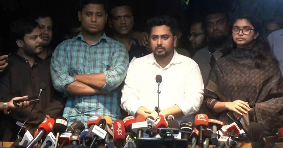 জুলাই ঘোষণাপত্র ও স্থানীয় সরকার নির্বাচন চেয়ে প্রধান উপদেষ্টার কাছে এনসিপির দাবি