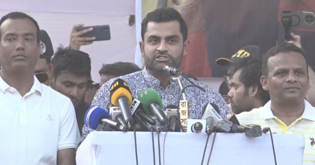 তরুণদের রাজনৈতিক অধিকার প্রতিষ্ঠায় বিএনপির তারুণ্যের মহাসমাবেশে তামিম ইকবালের অংশগ্রহণ