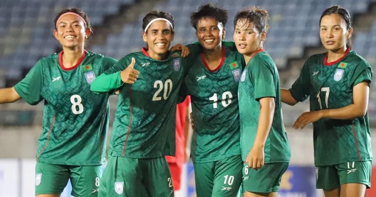 মিয়ানমারে এশিয়ান কাপ বাছাইপর্বে বাহরাইনকে ৭-০ গোলে হারিয়ে দুর্দান্ত সূচনা বাংলাদেশের নারী ফুটবল দলের