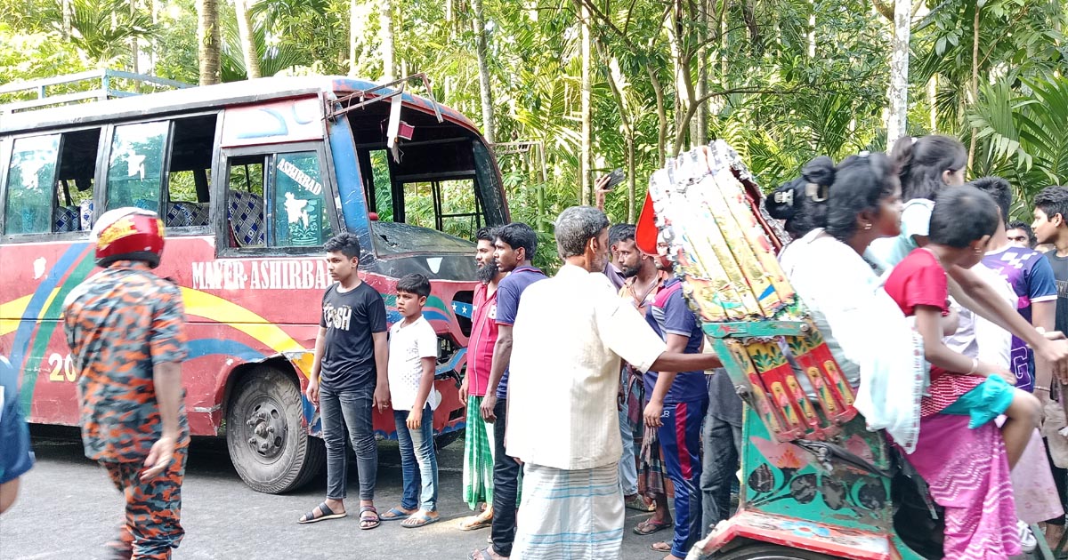পিরোজপুরে বিয়ের বাস ও ইজিবাইকের সংঘর্ষে এক নিহত, ২৯ আহত