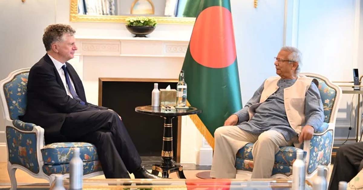 যুক্তরাজ্যের জাতীয় নিরাপত্তা উপদেষ্টার সঙ্গে বৈঠকে রোহিঙ্গা সংকট ও অর্থ পাচার ইস্যুতে আলোচনা করলেন ড. ইউনূস